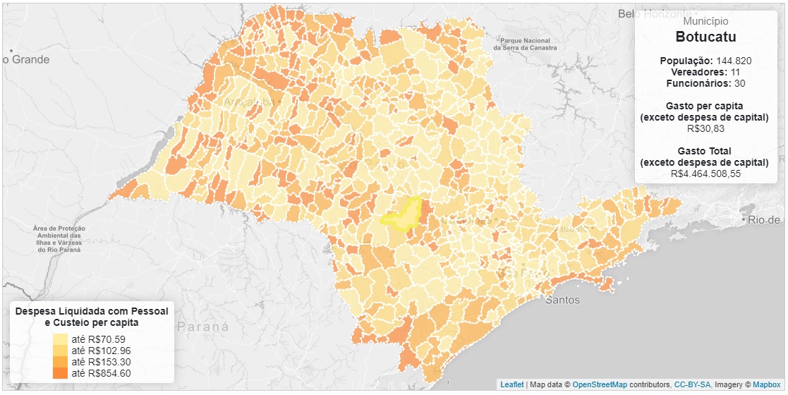 Botucatu é a oitava mais econômica entre 644 Câmaras paulistas